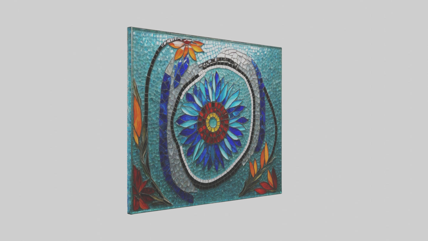Glass Mosaic Wall Art VR / AR / low-poly