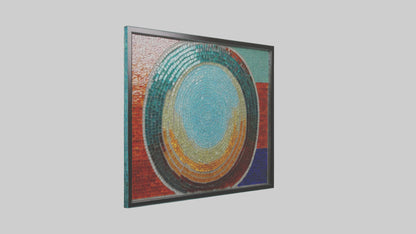 Glass Mosaic Wall Art VR / AR / low-poly