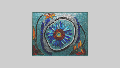 Glass Mosaic Wall Art VR / AR / low-poly