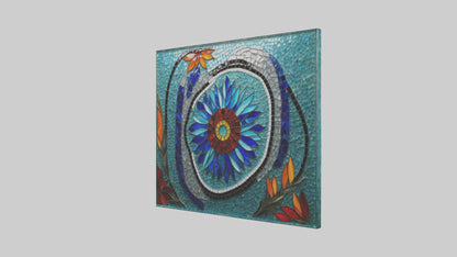 Glass Mosaic Wall Art VR / AR / low-poly
