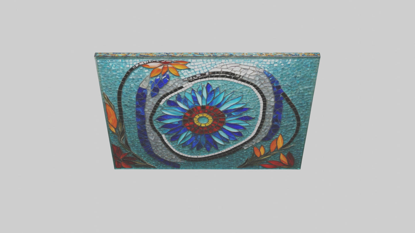 Glass Mosaic Wall Art VR / AR / low-poly