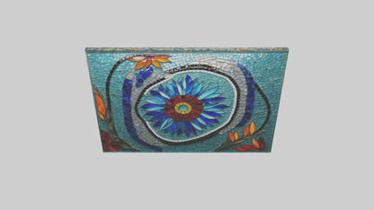 Glass Mosaic Wall Art VR / AR / low-poly