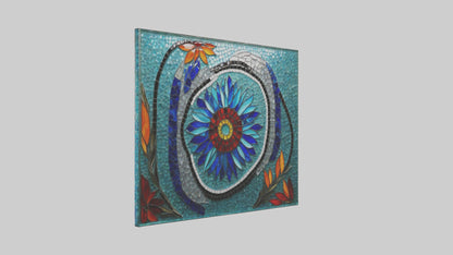Glass Mosaic Wall Art VR / AR / low-poly