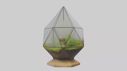 3D model Glass terrarium model VR / AR / low-poly