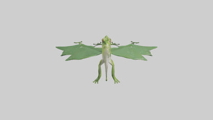3D model Gliding Frog soaring model VR / AR / low-poly