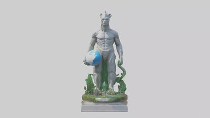Global Ecological Defender Statue model VR / AR / low-poly
