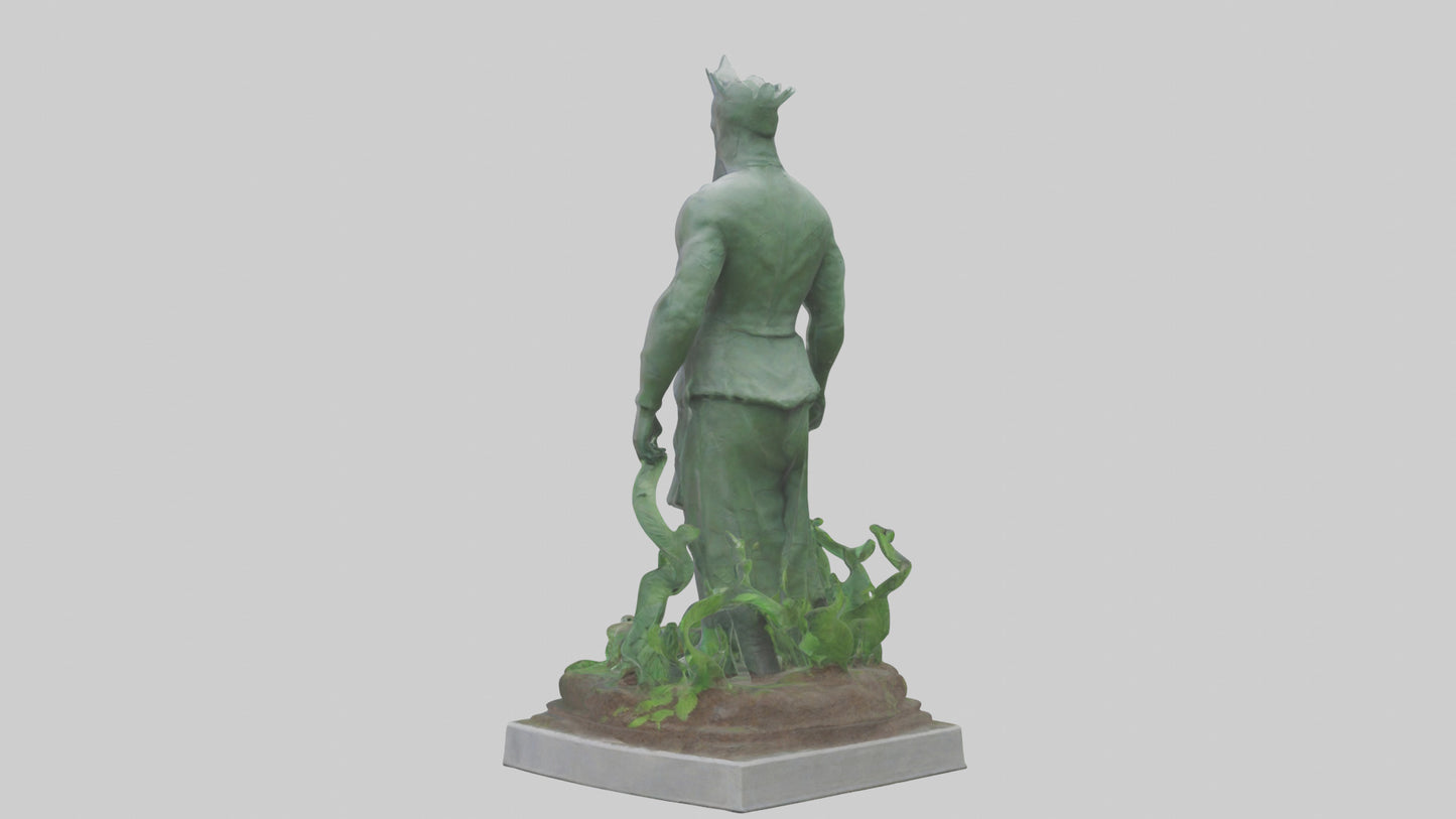 Global Ecological Defender Statue model VR / AR / low-poly