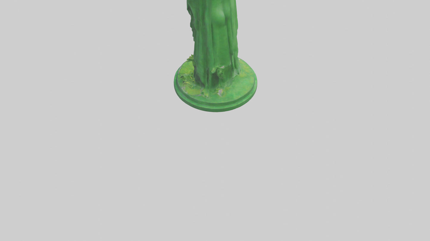 3D model Global Green Statue model VR / AR / low-poly