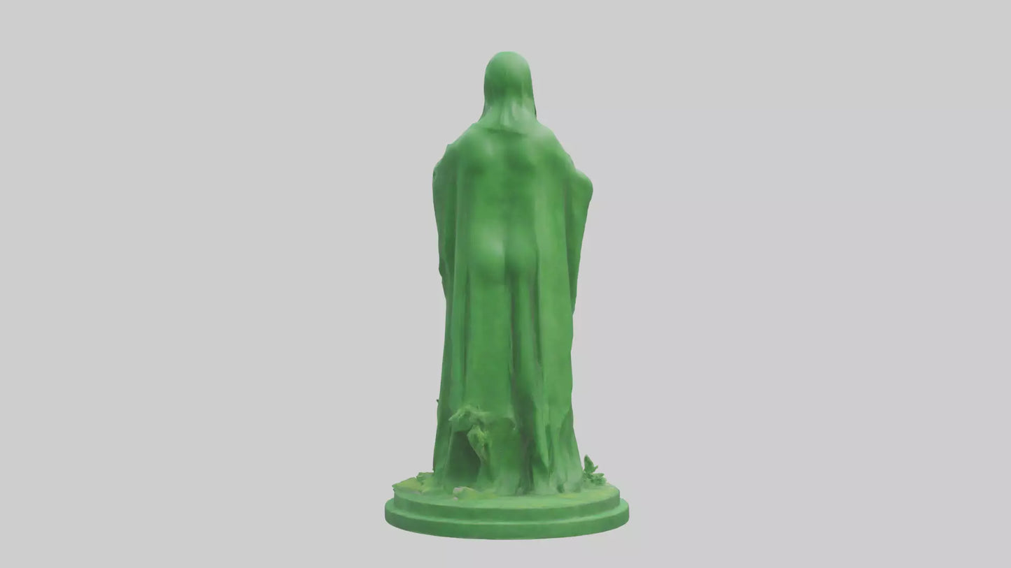 3D model Global Green Statue model VR / AR / low-poly