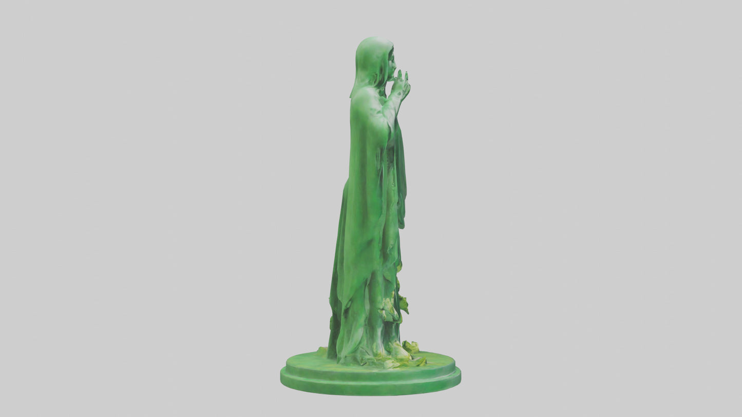 3D model Global Green Statue model VR / AR / low-poly