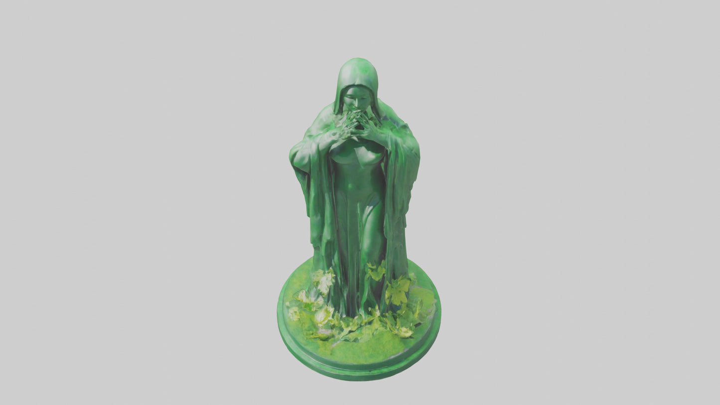 3D model Global Green Statue model VR / AR / low-poly