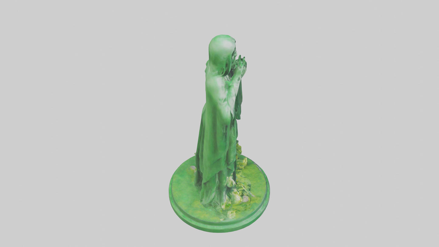 3D model Global Green Statue model VR / AR / low-poly