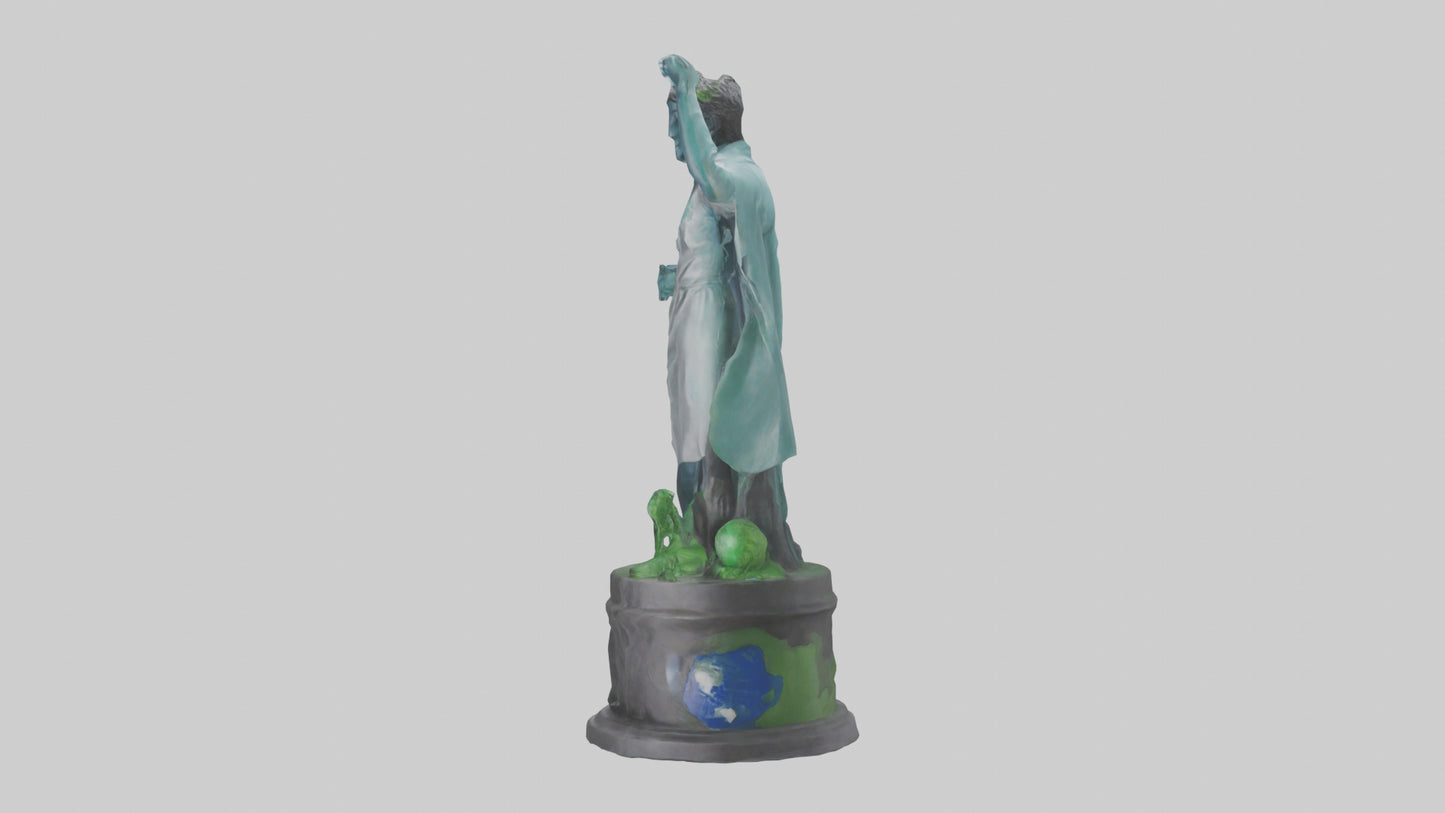 3D model Global Sustainability Hero Statue model VR / AR / low-poly