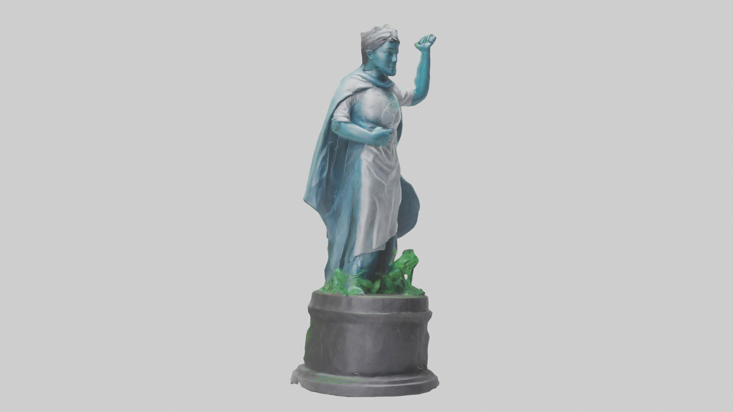 3D model Global Sustainability Hero Statue model VR / AR / low-poly