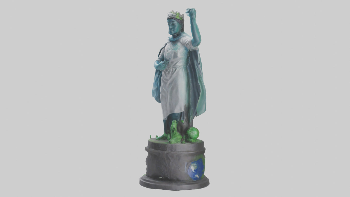 3D model Global Sustainability Hero Statue model VR / AR / low-poly