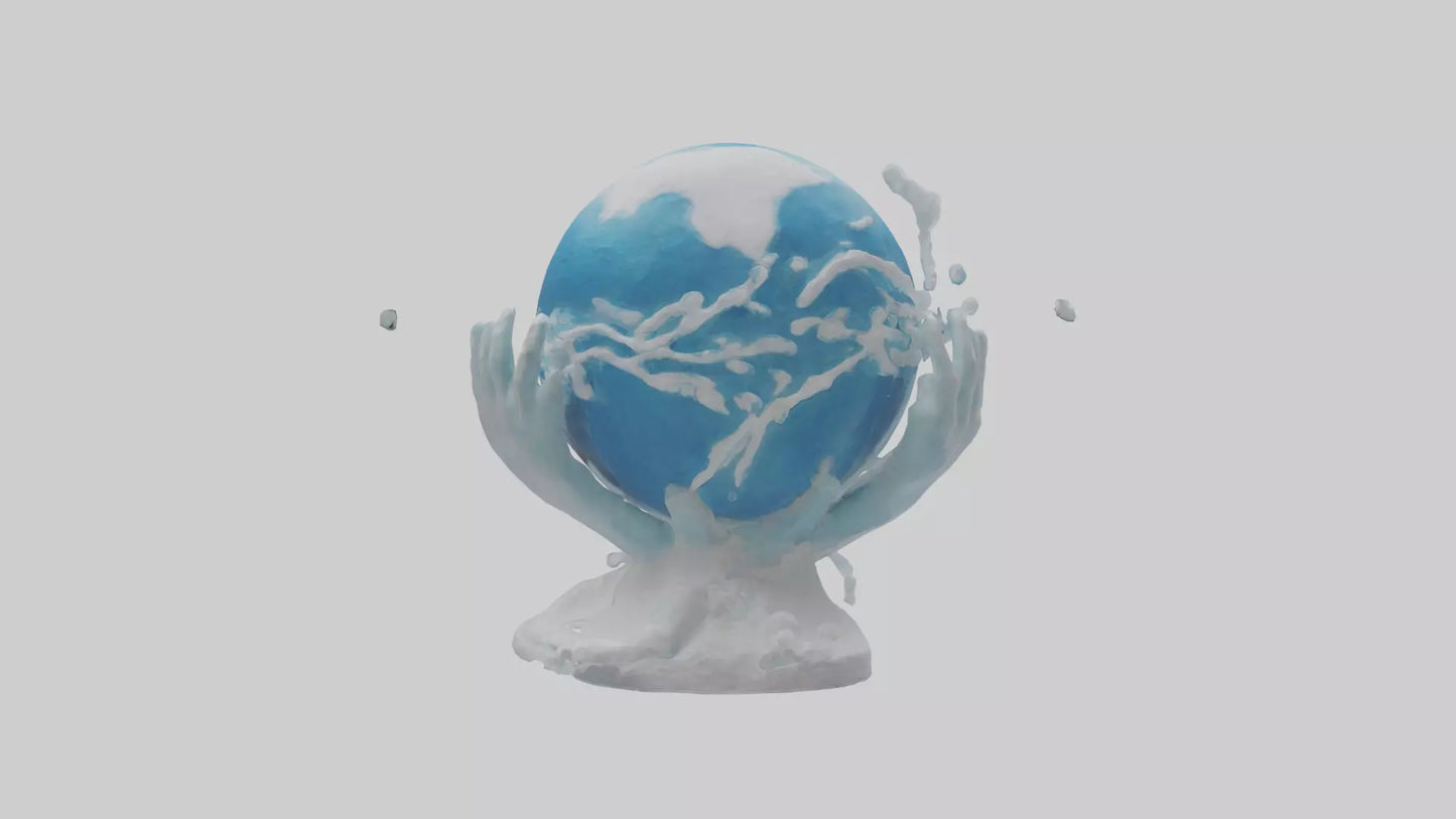 3D model Global Warming Awareness Statue model VR / AR / low-poly