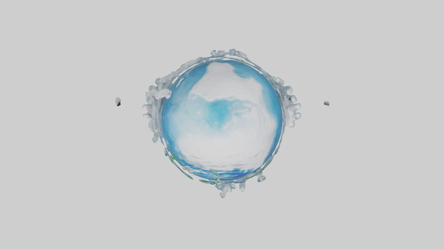 3D model Global Warming Awareness Statue model VR / AR / low-poly