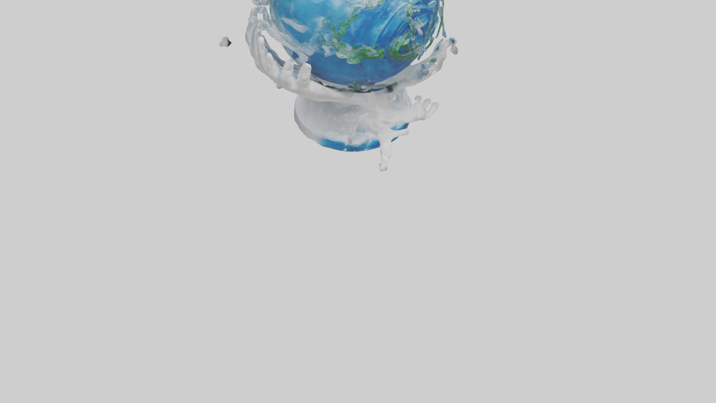 3D model Global Warming Awareness Statue model VR / AR / low-poly
