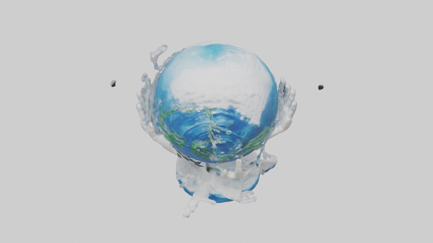 3D model Global Warming Awareness Statue model VR / AR / low-poly