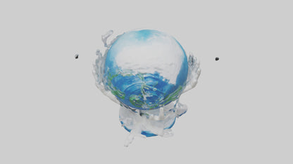 3D model Global Warming Awareness Statue model VR / AR / low-poly