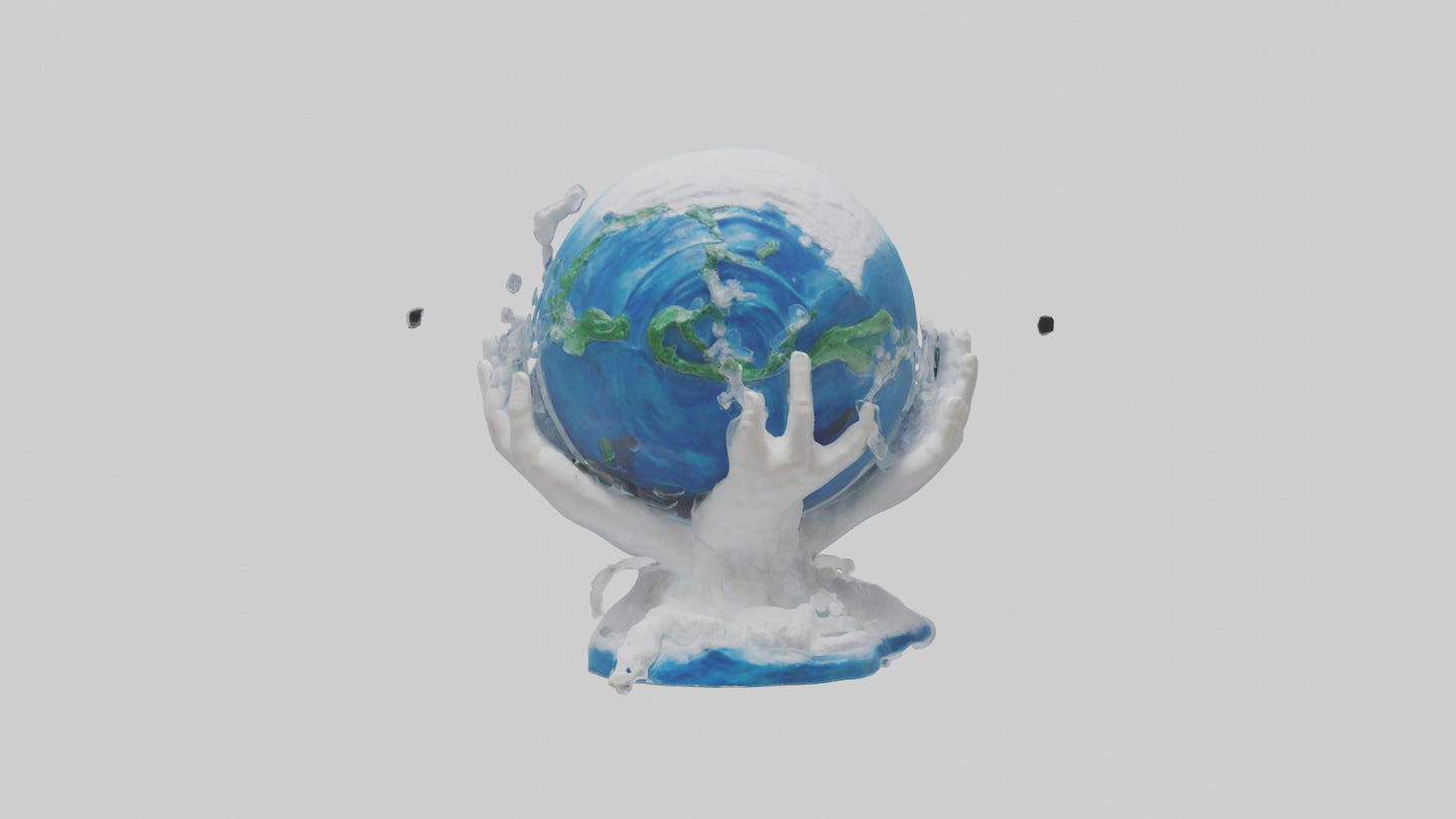 3D model Global Warming Awareness Statue model VR / AR / low-poly