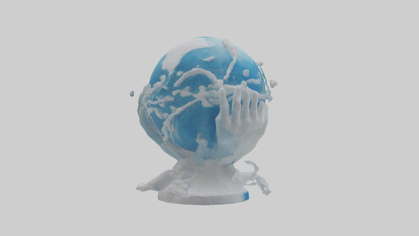 3D model Global Warming Awareness Statue model VR / AR / low-poly
