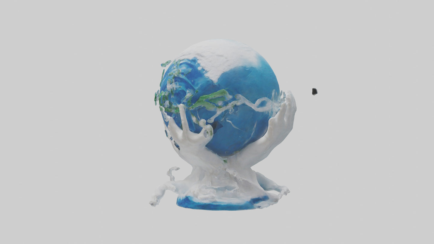 3D model Global Warming Awareness Statue model VR / AR / low-poly