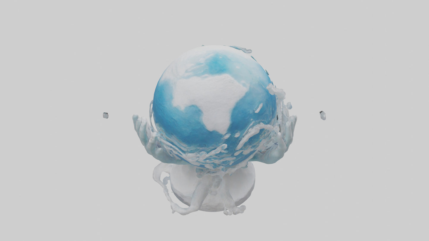 3D model Global Warming Awareness Statue model VR / AR / low-poly