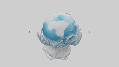 3D model Global Warming Awareness Statue model VR / AR / low-poly