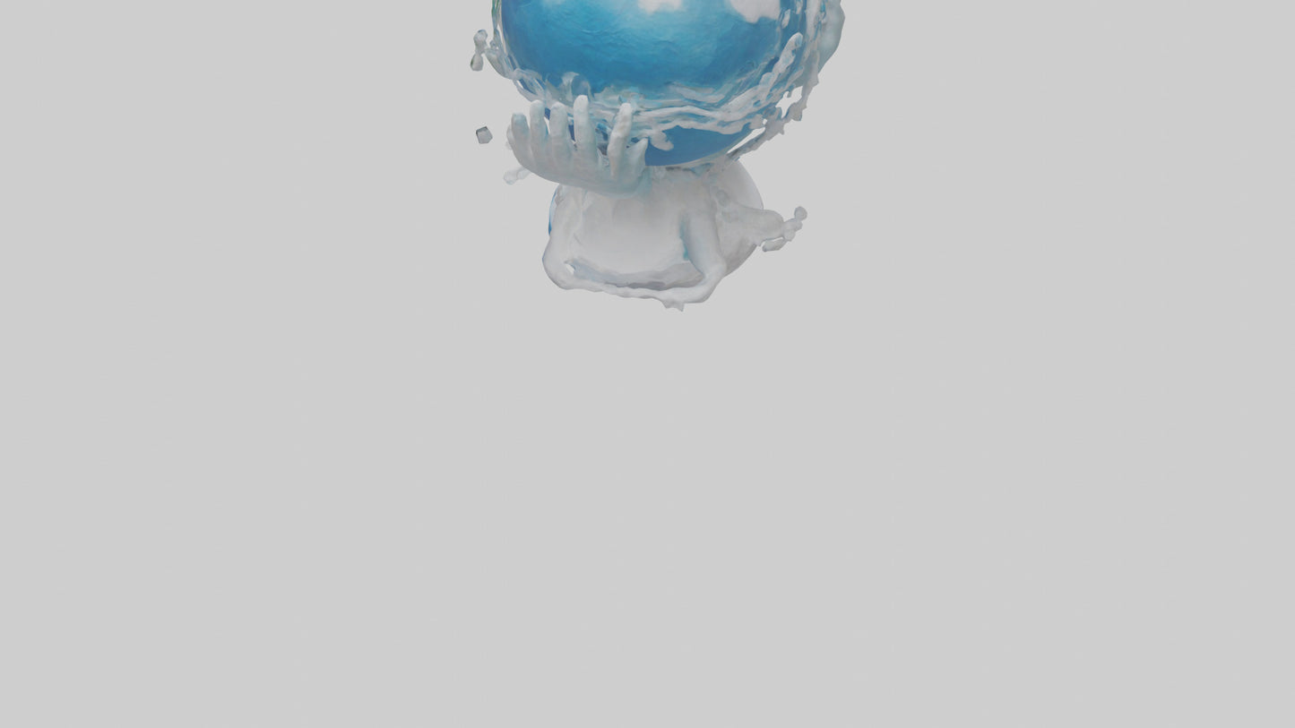 3D model Global Warming Awareness Statue model VR / AR / low-poly