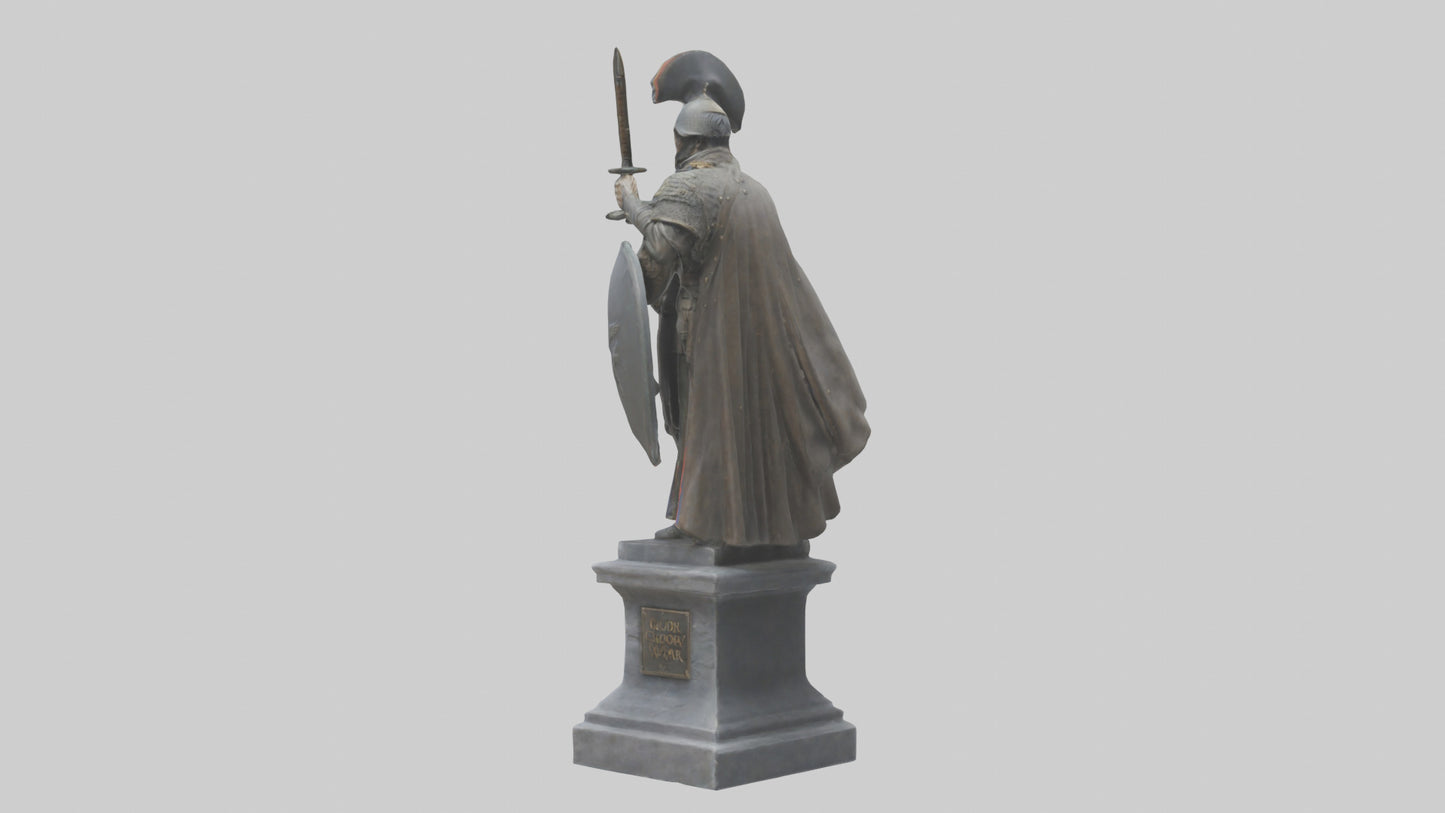 3D model Glory of War Hero Statue model VR / AR / low-poly