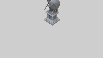 3D model Glory of War Hero Statue model VR / AR / low-poly