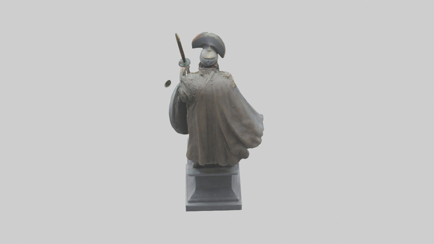 3D model Glory of War Hero Statue model VR / AR / low-poly