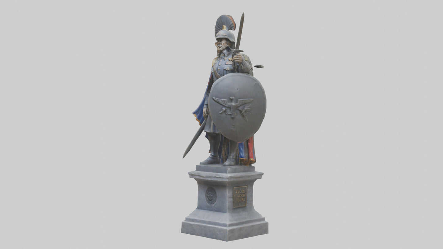3D model Glory of War Hero Statue model VR / AR / low-poly