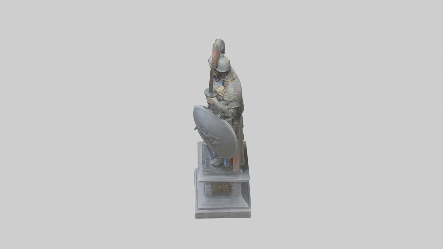 3D model Glory of War Hero Statue model VR / AR / low-poly