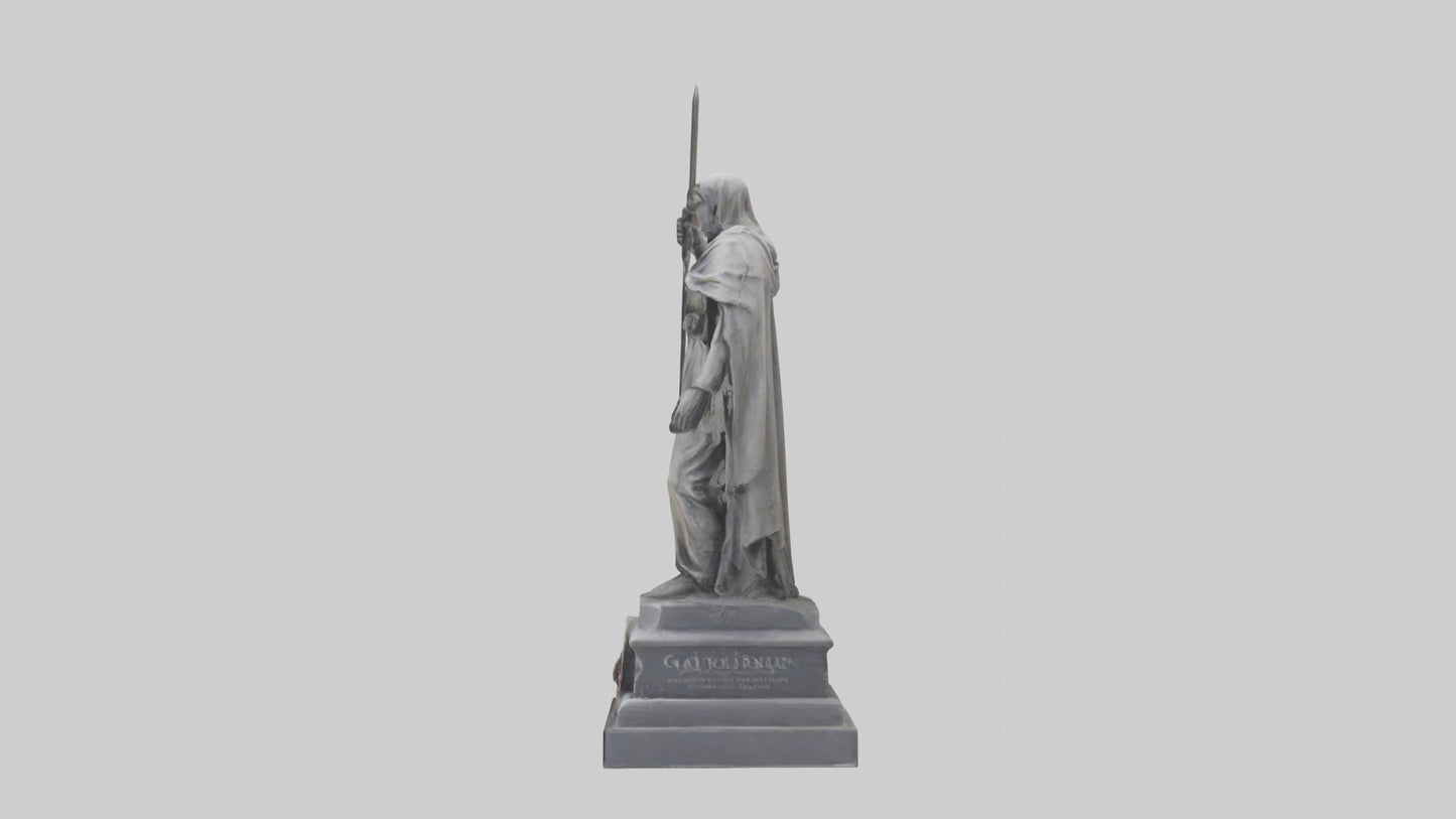 3D model Glory to the Fallen statue model VR / AR / low-poly