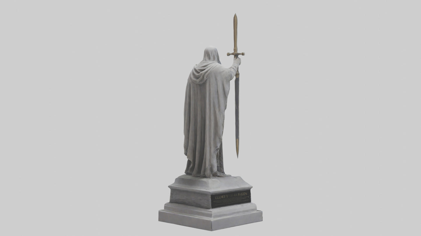 3D model Glory to the Fallen statue model VR / AR / low-poly