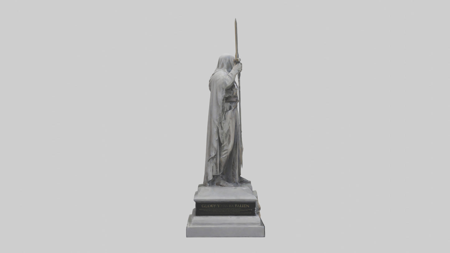 3D model Glory to the Fallen statue model VR / AR / low-poly