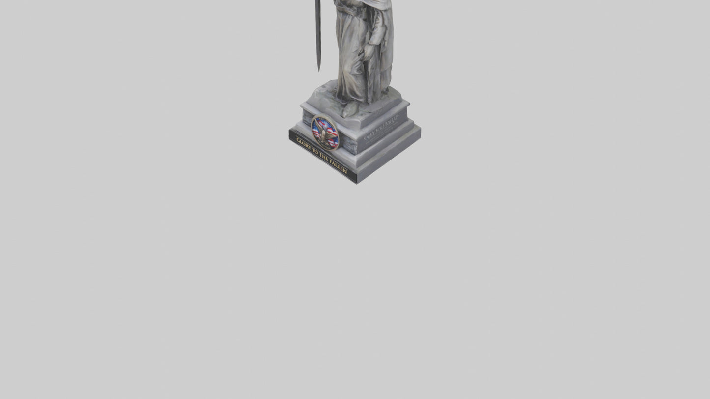3D model Glory to the Fallen statue model VR / AR / low-poly