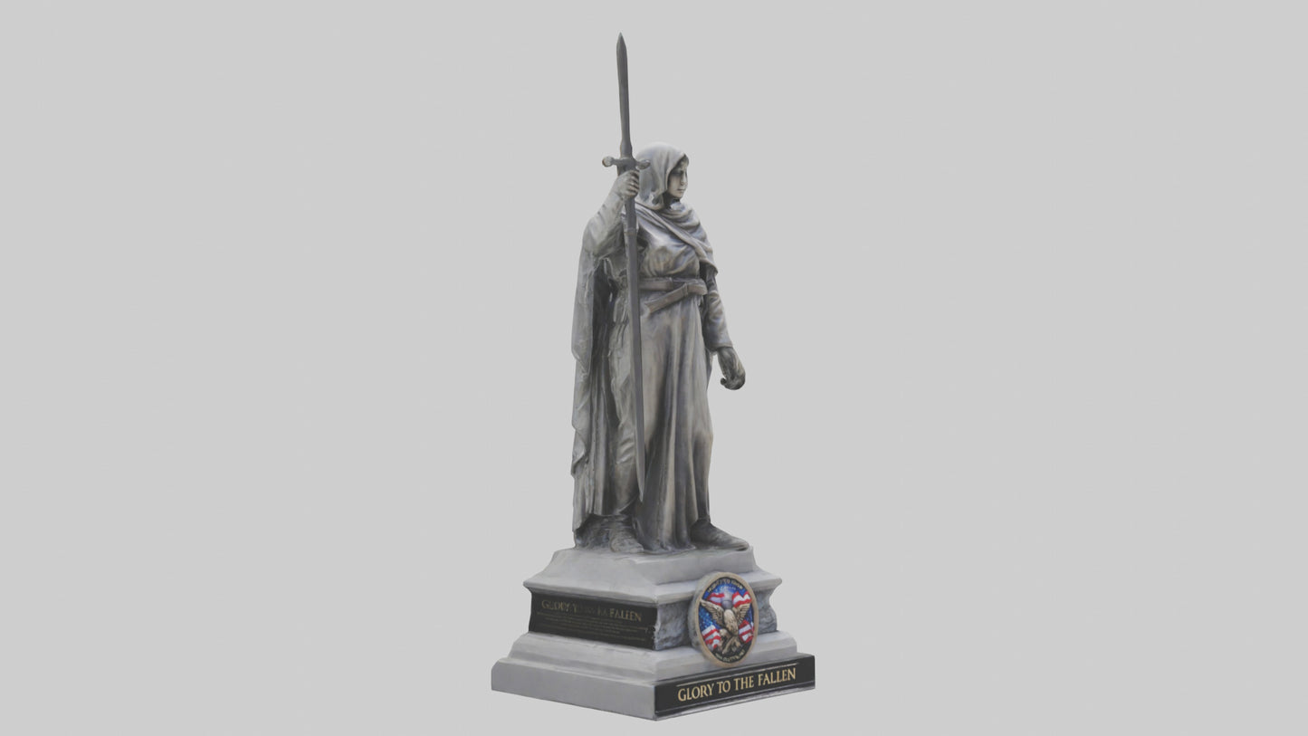 3D model Glory to the Fallen statue model VR / AR / low-poly