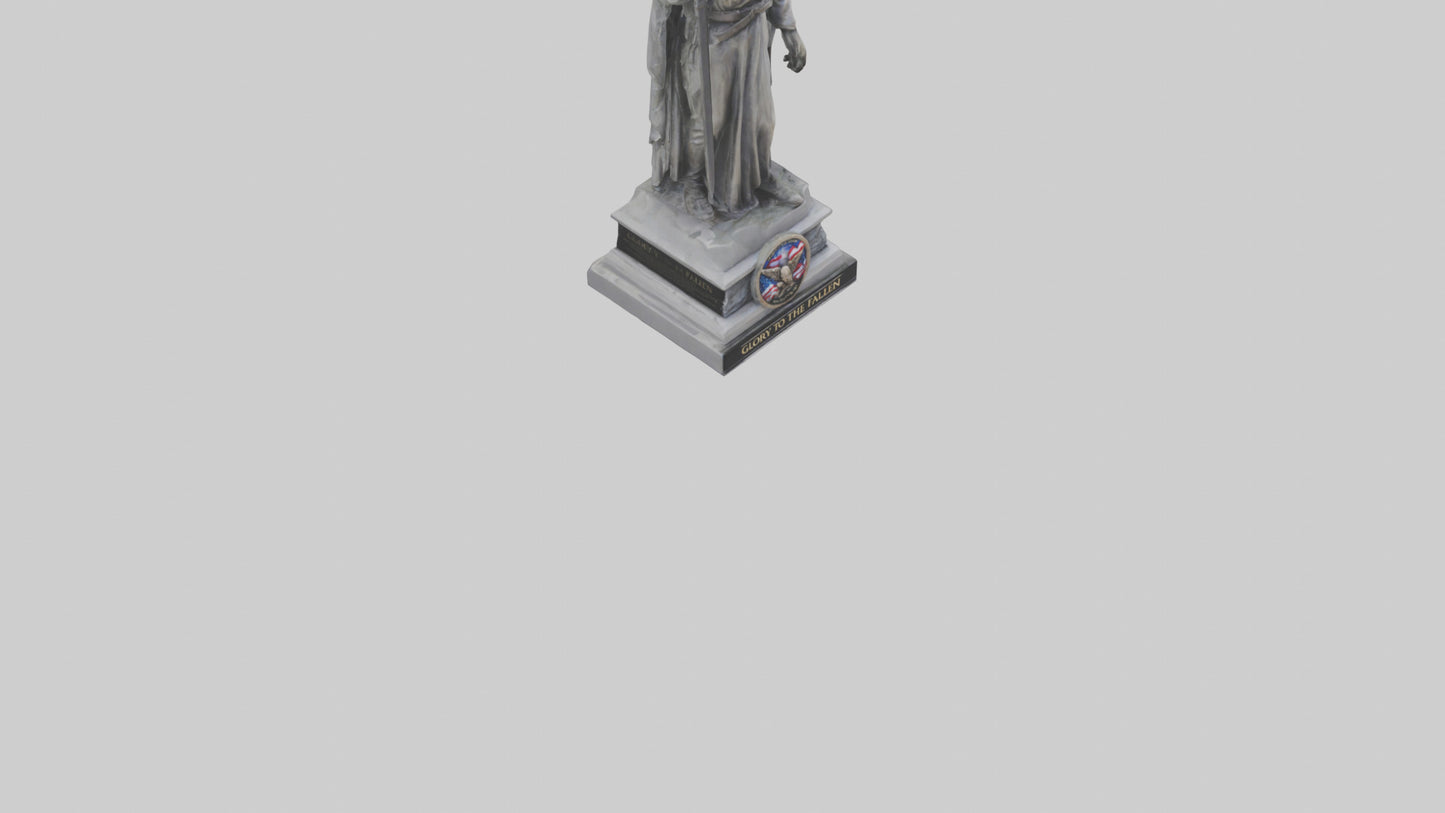 3D model Glory to the Fallen statue model VR / AR / low-poly