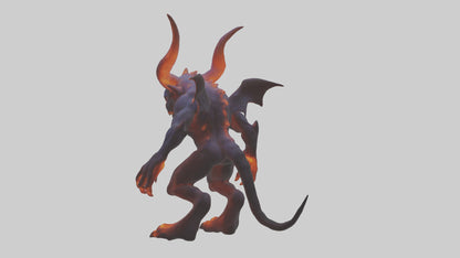 3D model Glowing demon model VR / AR / low-poly