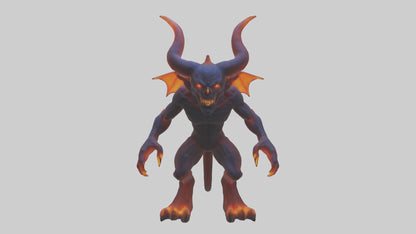 3D model Glowing demon model VR / AR / low-poly