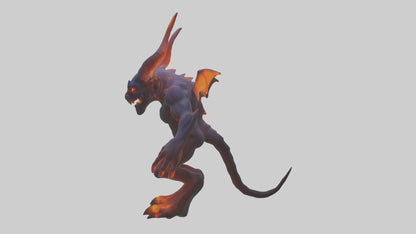 3D model Glowing demon model VR / AR / low-poly