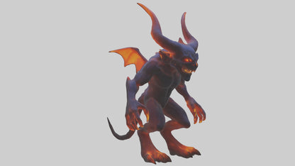 3D model Glowing demon model VR / AR / low-poly