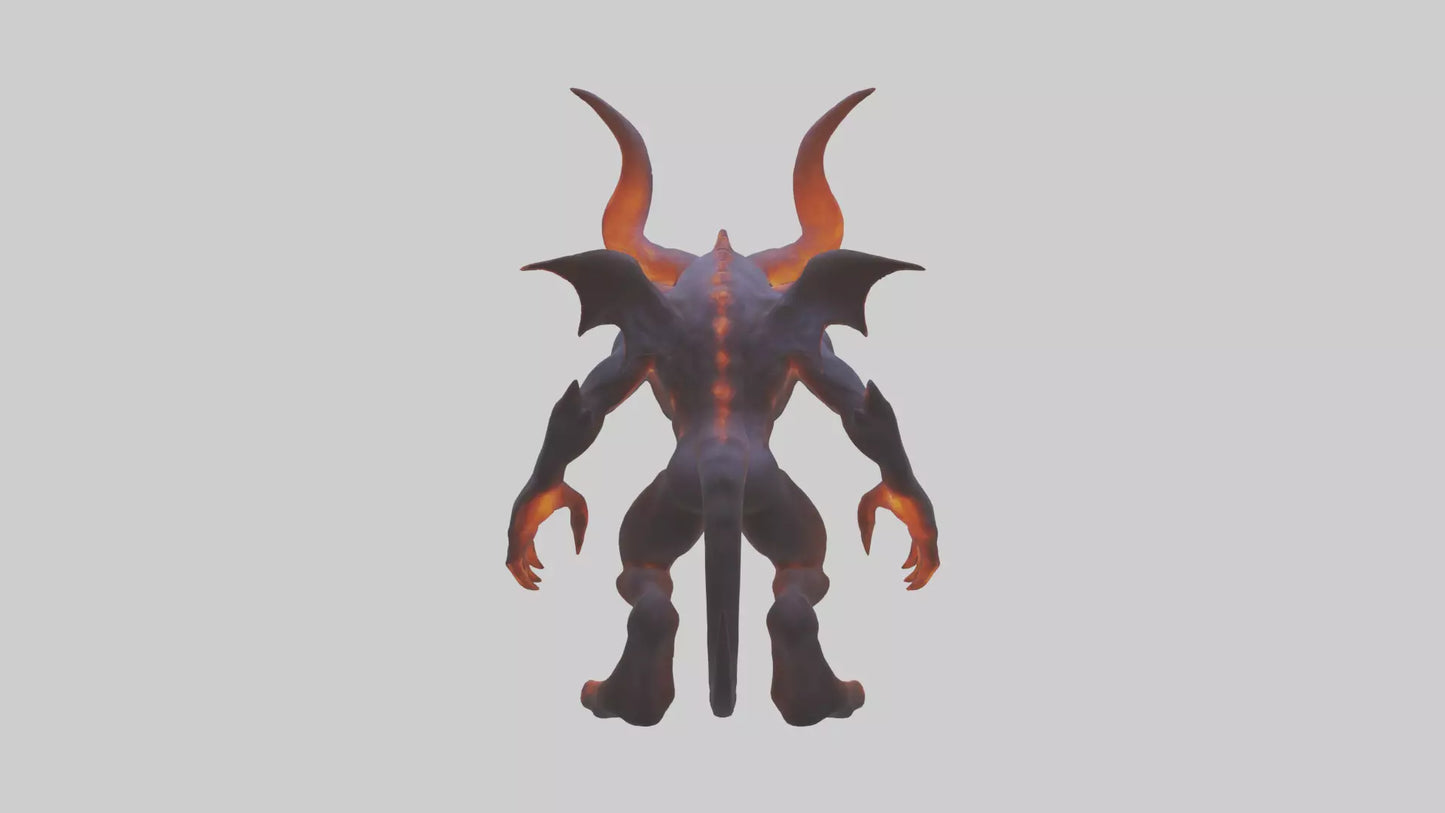3D model Glowing demon model VR / AR / low-poly