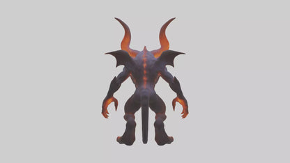 3D model Glowing demon model VR / AR / low-poly