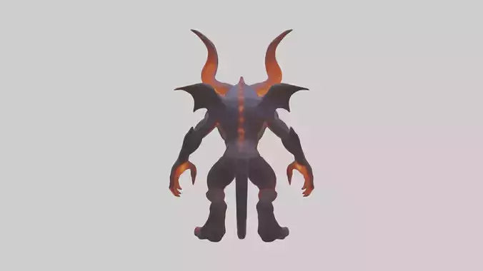3D model Glowing demon model VR / AR / low-poly