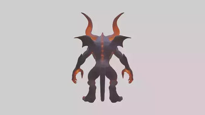 3D model Glowing demon model VR / AR / low-poly
