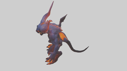 3D model Glowing demon model VR / AR / low-poly